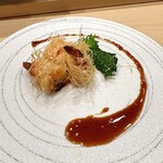 Sushi Kazuya - ソフトシェルシュリンプ　赤酢ソース
