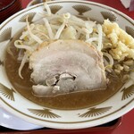 ラーメン もっけだの - 『朝食セット(ラーメン)+メンマ』の『ラーメン+ニンニク』