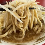 ラーメン もっけだの - 『朝食セット(ラーメン)+メンマ』の『ラーメン+ニンニク』の麺