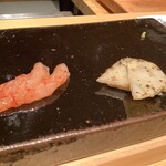 Shimbashi Sushi Seishin - シマエビ／タイラガイ