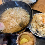 元祖白石うーめん処なかじま - かき揚うーめん　770円