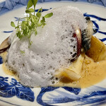 KOTARO Hasegawa DOWNTOWN CUISINE - 福岡の平間の筍にラディッキオも遇らった完成度の高い一皿