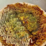 お好み焼き 鉄ちゃん - きたー！愛してやまない鉄ちゃんの肉玉そばダブル！