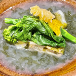 鮨 心白 - 上に奥松島の海苔が乗って香り素晴らしい　最初から全力投球ですね