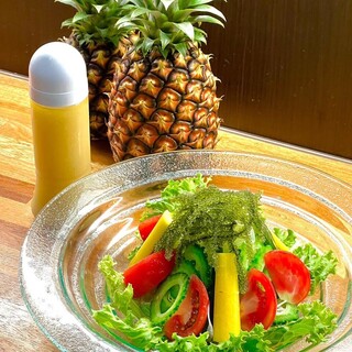 “Pine Enzyme Dressing” using pineapple from Ishigaki Island