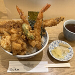 nihombashitendonkanekohannosuke - 江戸前天丼(ご飯大盛り)