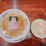 中華蕎麦にし乃 - 中華そば+肉ワンタン3個&海老ワンタン3個　¥1410
            