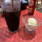 わが家のカレー フェリーチェ - アイス珈琲&バニラアイス