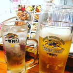 警固ヤキトン - 梅酒ソーダ割り&生ジョッキ大