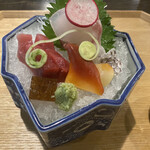 東京竹葉亭 - マグロ　鯛　赤貝の造り