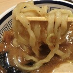 Chuukasoba Tsukemen Gyoku - やや縮れ太麺