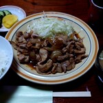 なか野 - 生姜焼き定食：950円