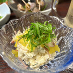 酒楽家 金魚 - 茗荷と大葉のポテサラ
