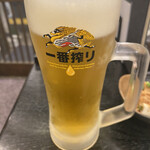 Rokunosuke - ビールで乾杯！　鳥先輩は節水制限があるから
                        
                        ほとんどお酒は飲めない。