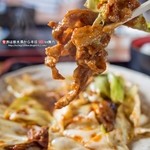 坂入きのこ園 - 焼肉のみそ炒め定食(700円)