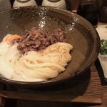 踊るうどん - 肉温玉ぶっかけ♪