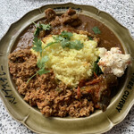 バイブスカレー - チキンカレー×梅キーマカレー