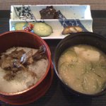 松水庵 - 菫(すみれ 2300円) お食事：舞茸御飯、冷汁、自家製香の物