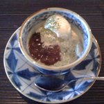 松水庵 - 菫(すみれ 2300円) 水菓子：蓬どうふのあんみつ アイス添え