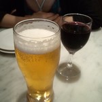 ピッツェリアGG - モルツの生とポンペイアーノ