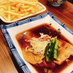 鮮彩ワショク いちりん - 本日の煮魚とフライドポテト