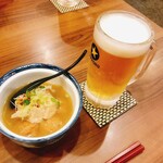 鮮彩ワショク いちりん - 料理写真:お通しとビール