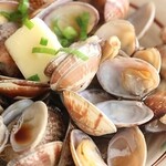 Steamed clams with butter and sake