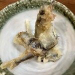 酒の奥田 - 子持ちししゃも天ぷら
