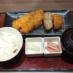 Shinjuku Saboten - 熟成三元麦豚ロースカツ御膳１１０ｇ＋メンチカツ