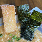 ビオ・オジヤン・カフェ - 添えられているのは揚げパン！すごい発想✨パチパチパチ