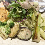 LATTE GRAPHIC - 生ハムとグリル野菜のジェノベーゼパスタ（大盛り）