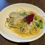 伊太利亜食堂 燈屋 - 蛤と春野菜のアーリオオーリオ