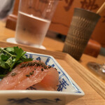 とりアロマ - ささみにの昆布〆