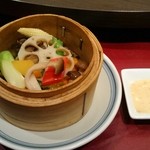 知味斎 - ランチコース 野菜セイロ蒸し