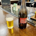 ちから餅 - 瓶ビールはキリンクラシックラガーの中瓶