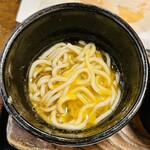 ちから餅 - 天ざるそば そば大盛り
うずらの玉子を絡めて