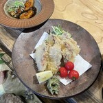 食堂あお - ひめじのフライ木の芽味噌ー¥900
