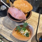 食堂あお - ノコギリガザミカニ酢ー¥1300