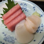 乃んき食堂 - 刺身は3種盛り