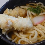 築港麺工房 - うどん定食A(750円)温+大ちくわ天(130円)