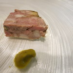 Convivio - 25年8月　前菜　豚肉の田舎風パテ　グリーンマスタード添え