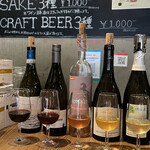 テイスティングバー 柴田屋酒店 - ワイン5種飲み比べ