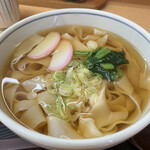 おかだうどん - きしめん温　¥450