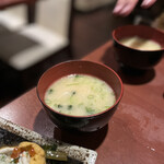 酒肴場 屯 - あおさの味噌汁も美味！　ごちそうさまでした♪
