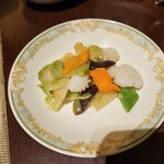 翠亨園 - イカとザーサイの炒め