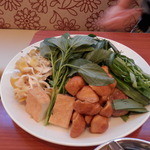 天香回味 - 2013'8.17 モロヘイヤと空芯菜、豆腐は厚揚げになりました。