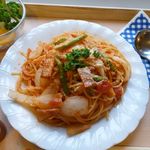 Pino - 懐かしのナポリタンです。野菜たっぷり！