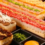 Looks great on SNS! 60cm long Japanese beef yukhoe Sushi