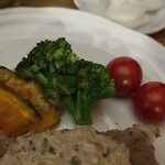 キッチン ブルー グローブ - 備え付け野菜のアップ