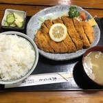 とんかつ亭有家 - わらじとんかつ定食ご飯大盛